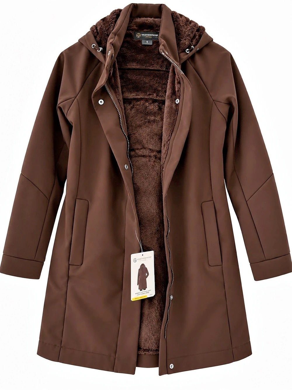 NWT Mondetta Women’s Long Softshell Jacket Chocolate Brown Size Small